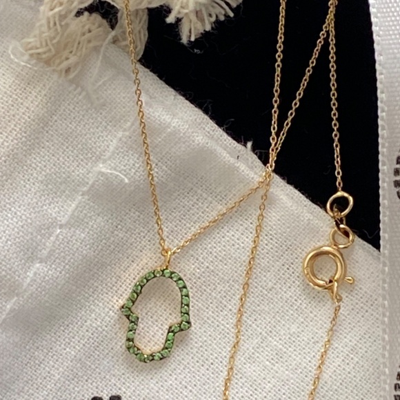 Alemdara Hamra Hand of Hamsa Necklace - Picture 3 of 11